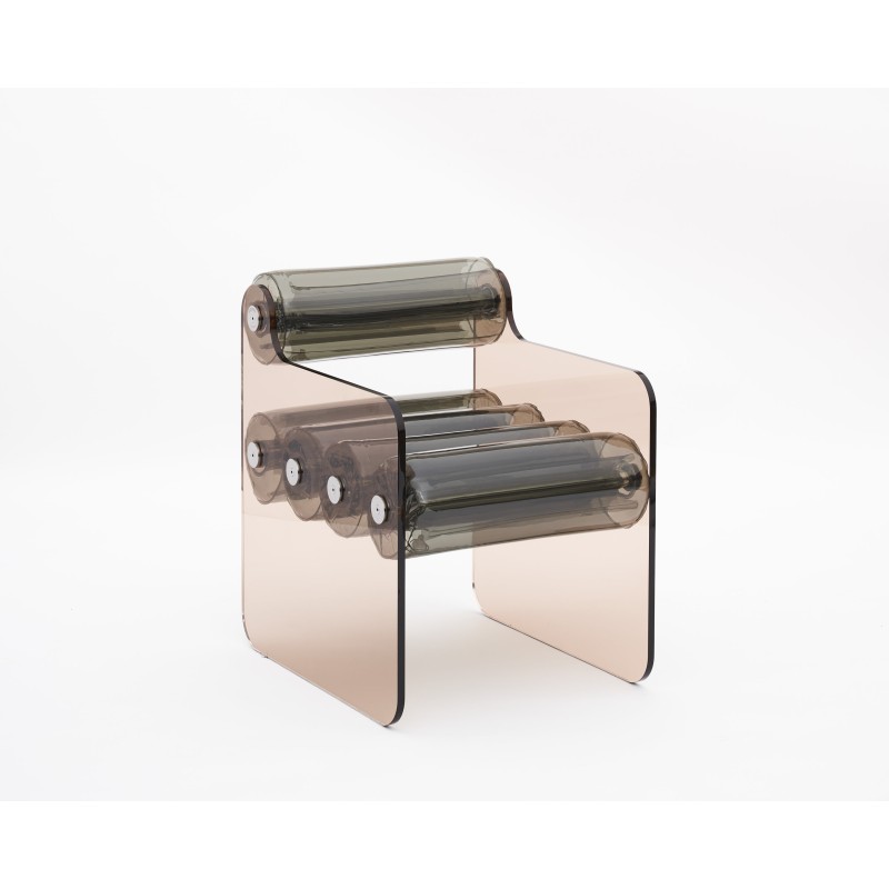 Design Chair MW04 Bronze - Black Seat - Altuglas - By Olivier Santini