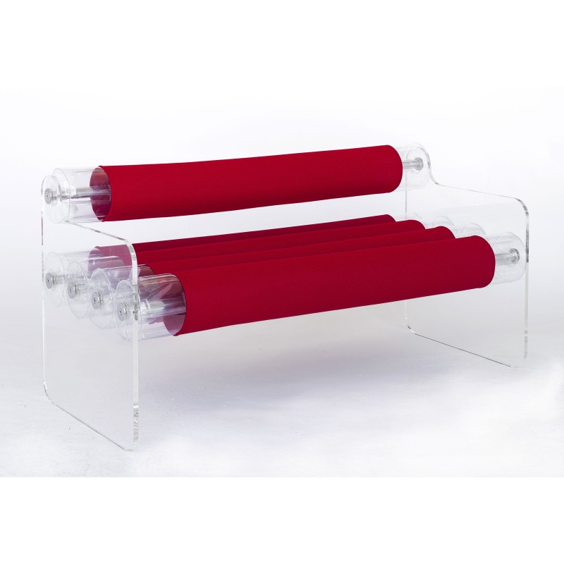 Banc design MW04 - Assise rouge - altuglas - By Olivier Santini