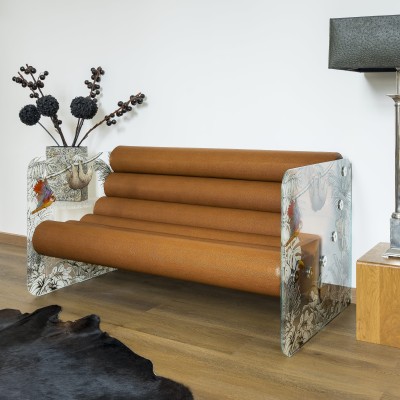 Sofa MW02 "Jungle" - Limited edition - Brown foam seat - Glass Sofa MW02 "Jungle" - Limited edition - Brown foam seat - Glass