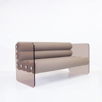 MW01 Design sofa - Foam Seat - Bronze acrylic glass