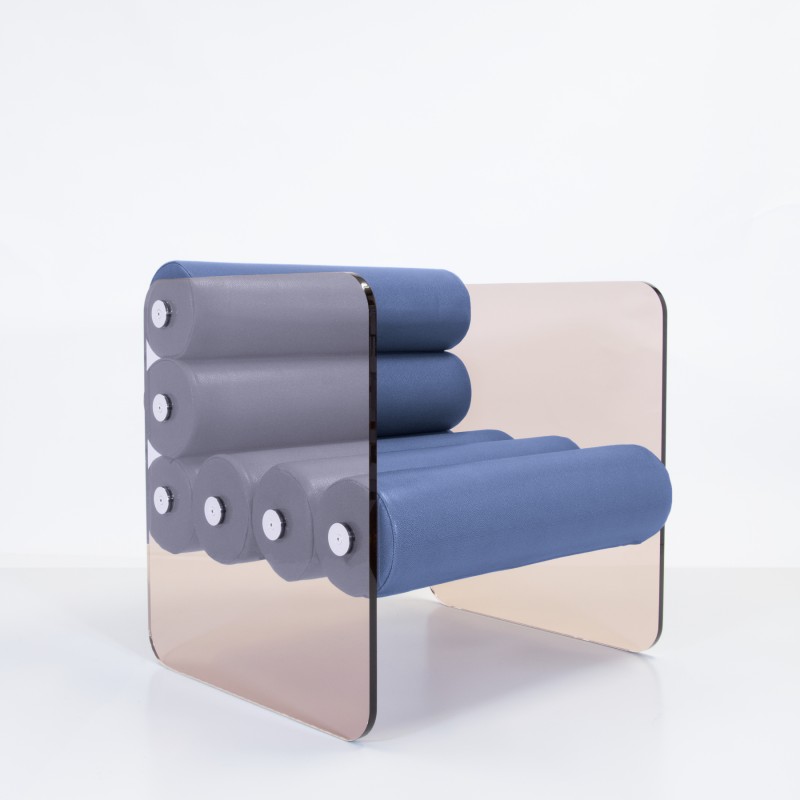 MW01 Design armchair - Foam Seat - Bronze acrylic glass MW01 Design armchair - Foam Seat - Bronze acrylic glass