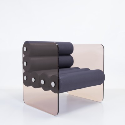 MW01 Design armchair - Foam Seat - Bronze acrylic glass