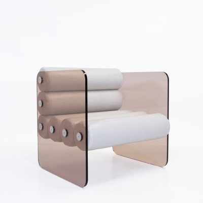 MW01 Design armchair - Foam Seat - Bronze acrylic glass