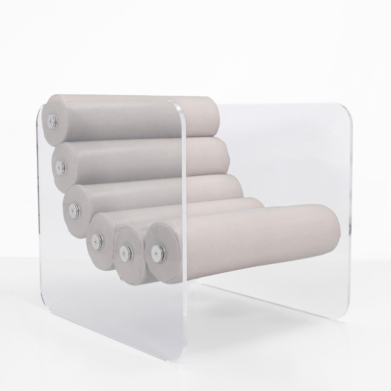 MW02 design armchair in glass - Handmade in France. MW02 design armchair in glass - Handmade in France.