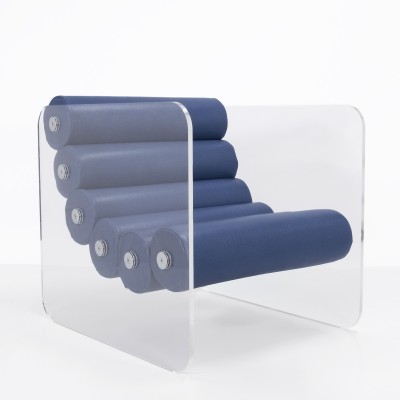 MW02 design armchair in glass - Handmade in France. MW02 design armchair in glass - Handmade in France.