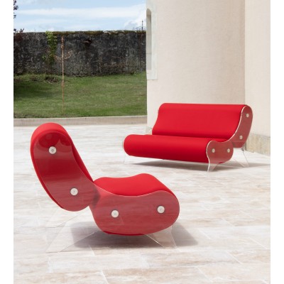 Sofa MW06 Design - Acrylic glass - Handmade in France.