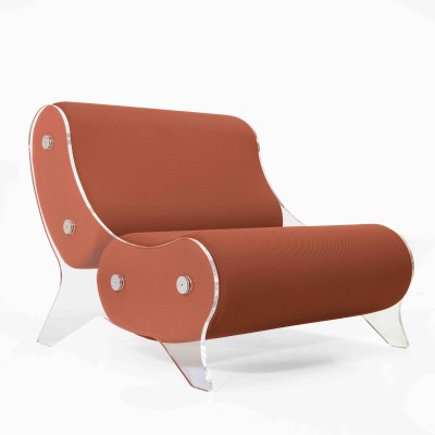 Fauteuil design MW06 en verre acrylique - Fait main en France. Fauteuil design MW06 en verre acrylique - Fait main en France.