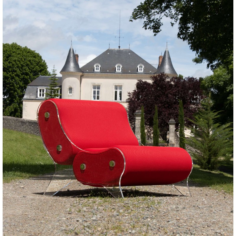 Armchair KUUMO Design - acrylic glass - Handmade in France.