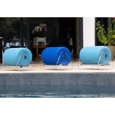 Pouf design MW06 en verre acrylique - Fait main en France. Pouf design MW06 en verre acrylique - Fait main en France.