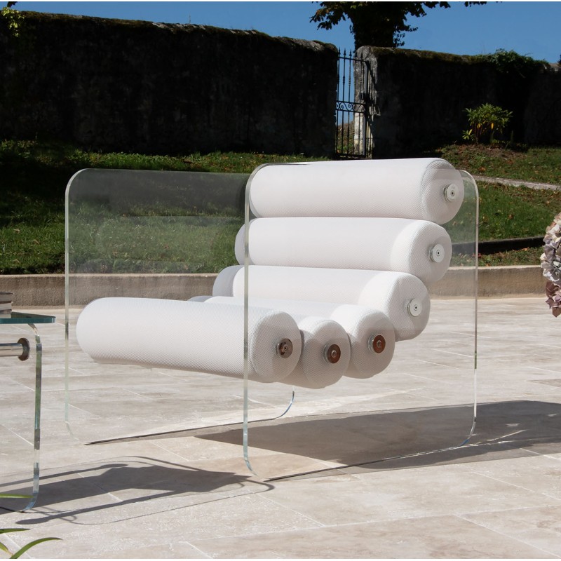 Design armchair MW02 in altuglas - Handmade in France.