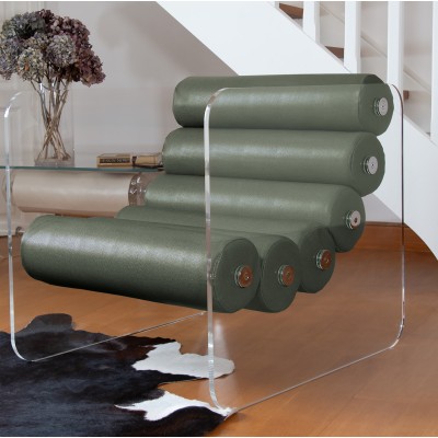 MW02 design armchair in glass - Handmade in France. MW02 design armchair in glass - Handmade in France.