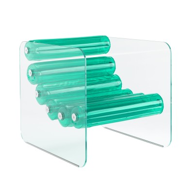 Fauteuil design MW02 verre transparent - Fait main en France. Fauteuil design MW02 verre transparent - Fait main en France.