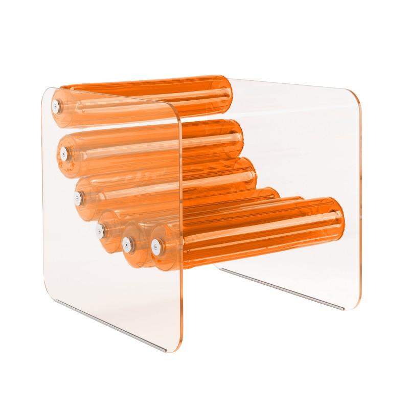 Fauteuil design MW02 verre transparent - Fait main en France. Fauteuil design MW02 verre transparent - Fait main en France.