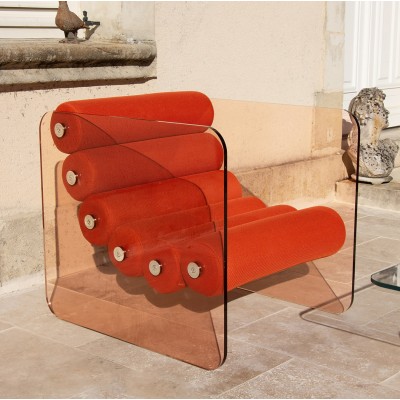 Design armchair MW02 in altuglas - Handmade in France. Design armchair MW02 in altuglas - Handmade in France.