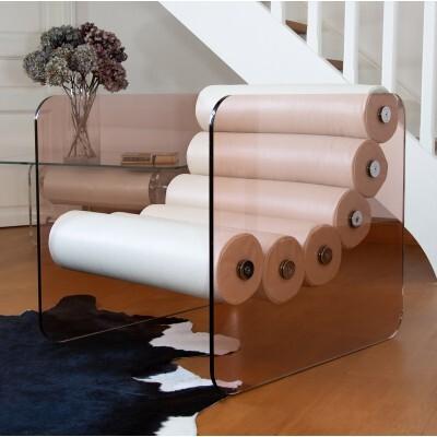 Design armchair MW02 in PMMA - Handmade in France.