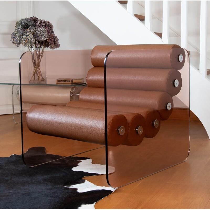 Design armchair MW02 in PMMA - Handmade in France.