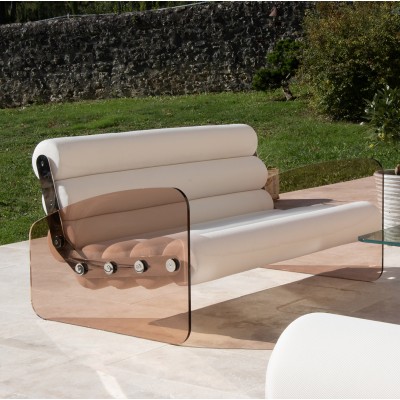 MW03 design sofa foam in bronze altuglas - Runner white seat