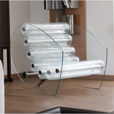 Design Sessel MW05 Transparent - Sitz schwarz - Glas - Handgefertigt in Frankreich Design Sessel MW05 Transparent - Sitz schwarz - Glas - Handgefertigt in Frankreich