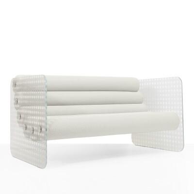MW02-Sofa Schaumstoff "Cannage" in glas