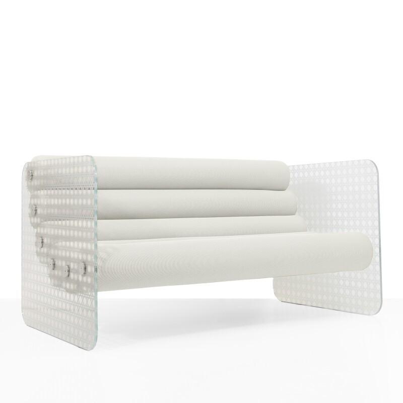 MW02-Sofa Schaumstoff "Cannage" in glas