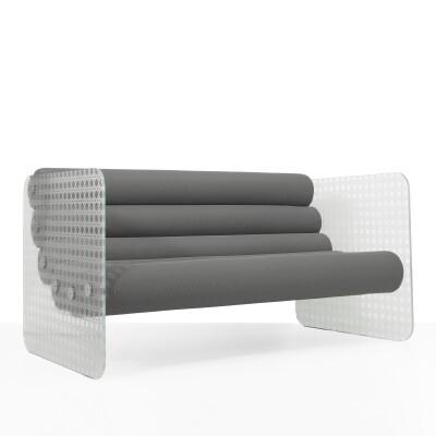MW02-Sofa Schaumstoff "Cannage" in glas