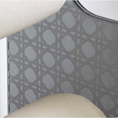 MW04 Stuhl Schaumstoff „Cannage“ aus grauem Glas