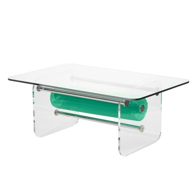 Handmade MW Design Table in Glass Made in France. By Olivier Santini.