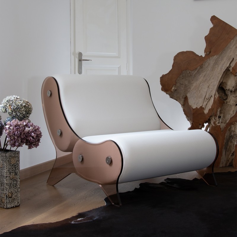Fauteuil design MW06 en verre acrylique - Fait main en France. Fauteuil design MW06 en verre acrylique - Fait main en France.