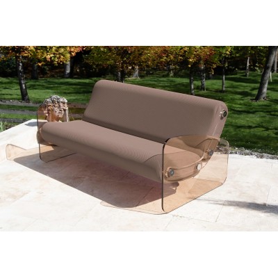 Designer-Sofa MW01 aus bronzefarbenem Acrylglas - Schaumstoffsitz - Handgefertigt in Frankreich. Designer-Sofa MW01 aus bronzefarbenem Acrylglas - Schaumstoffsitz - Handgefertigt in Frankreich.