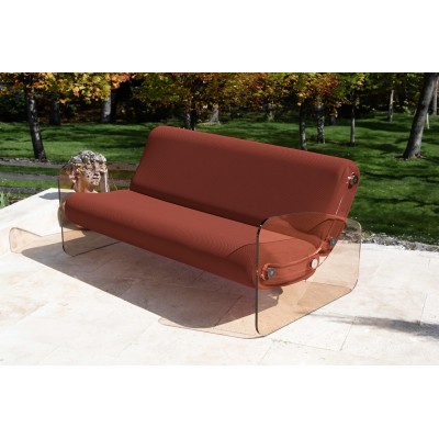 Designer-Sofa MW01 aus bronzefarbenem Acrylglas - Schaumstoffsitz - Handgefertigt in Frankreich. Designer-Sofa MW01 aus bronzefarbenem Acrylglas - Schaumstoffsitz - Handgefertigt in Frankreich.