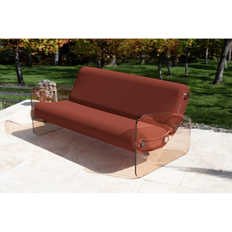 Designer-Sofa MW01 aus bronzefarbenem Acrylglas - Schaumstoffsitz - Handgefertigt in Frankreich. Designer-Sofa MW01 aus bronzefarbenem Acrylglas - Schaumstoffsitz - Handgefertigt in Frankreich.