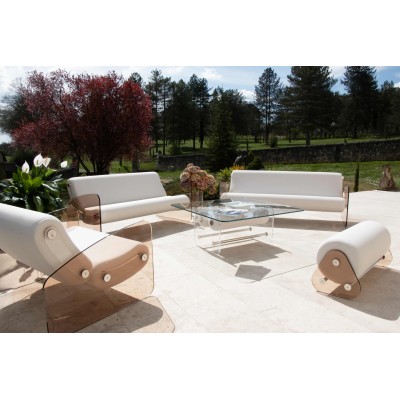 Designer-Sofa MW01 aus bronzefarbenem Acrylglas - Schaumstoffsitz - Handgefertigt in Frankreich. Designer-Sofa MW01 aus bronzefarbenem Acrylglas - Schaumstoffsitz - Handgefertigt in Frankreich.
