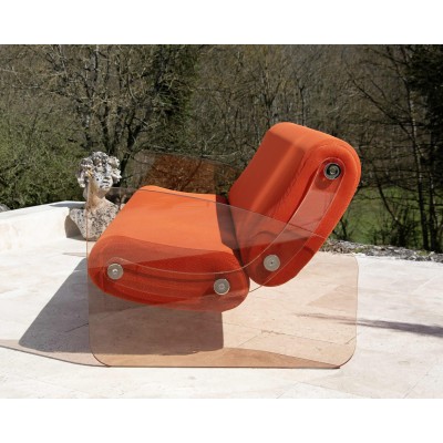 Designer-Sofa MW01 aus bronzefarbenem Acrylglas - Schaumstoffsitz - Handgefertigt in Frankreich. Designer-Sofa MW01 aus bronzefarbenem Acrylglas - Schaumstoffsitz - Handgefertigt in Frankreich.