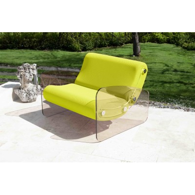 Fauteuil XL design MW03 en verre acrylique - Assise en mousse - Fait main en France. Fauteuil XL design MW03 en verre acrylique - Assise en mousse - Fait main en France.