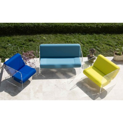 Designer-Sofa MW08 aus Acrylglas - Schaumstoffsitz - Handgefertigt in Frankreich. Designer-Sofa MW08 aus Acrylglas - Schaumstoffsitz - Handgefertigt in Frankreich.