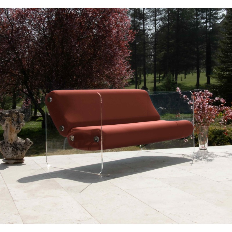 Designer-Sofa MW08 aus Acrylglas - Schaumstoffsitz - Handgefertigt in Frankreich. Designer-Sofa MW08 aus Acrylglas - Schaumstoffsitz - Handgefertigt in Frankreich.