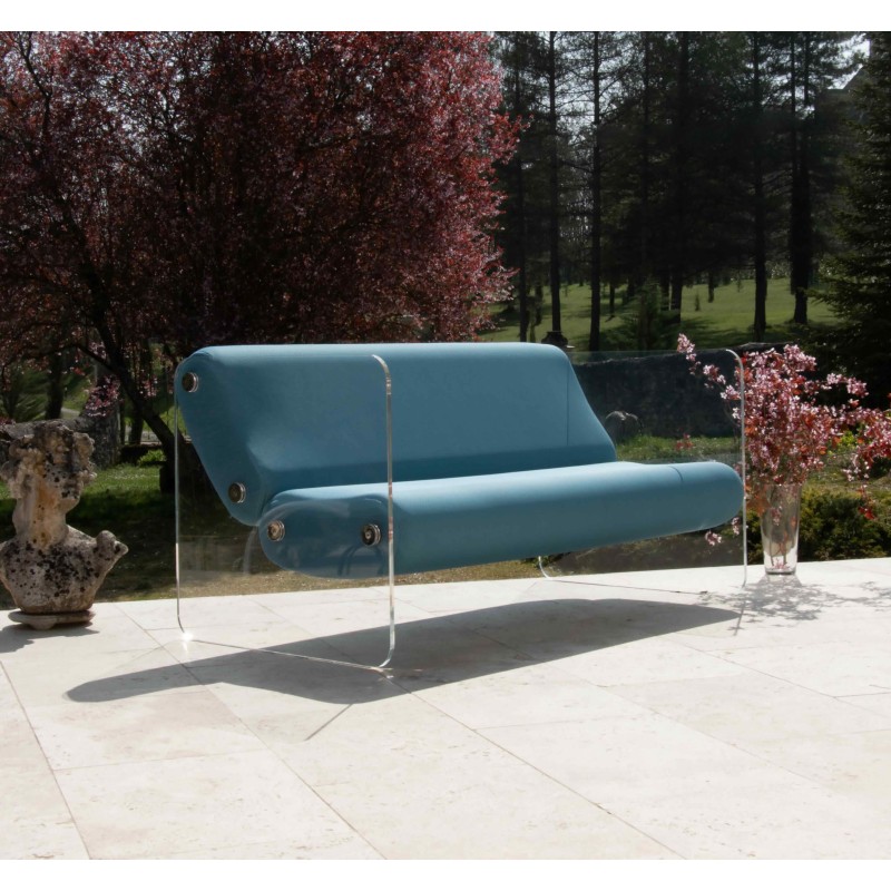 Designer-Sofa MW08 aus Acrylglas - Schaumstoffsitz - Handgefertigt in Frankreich.