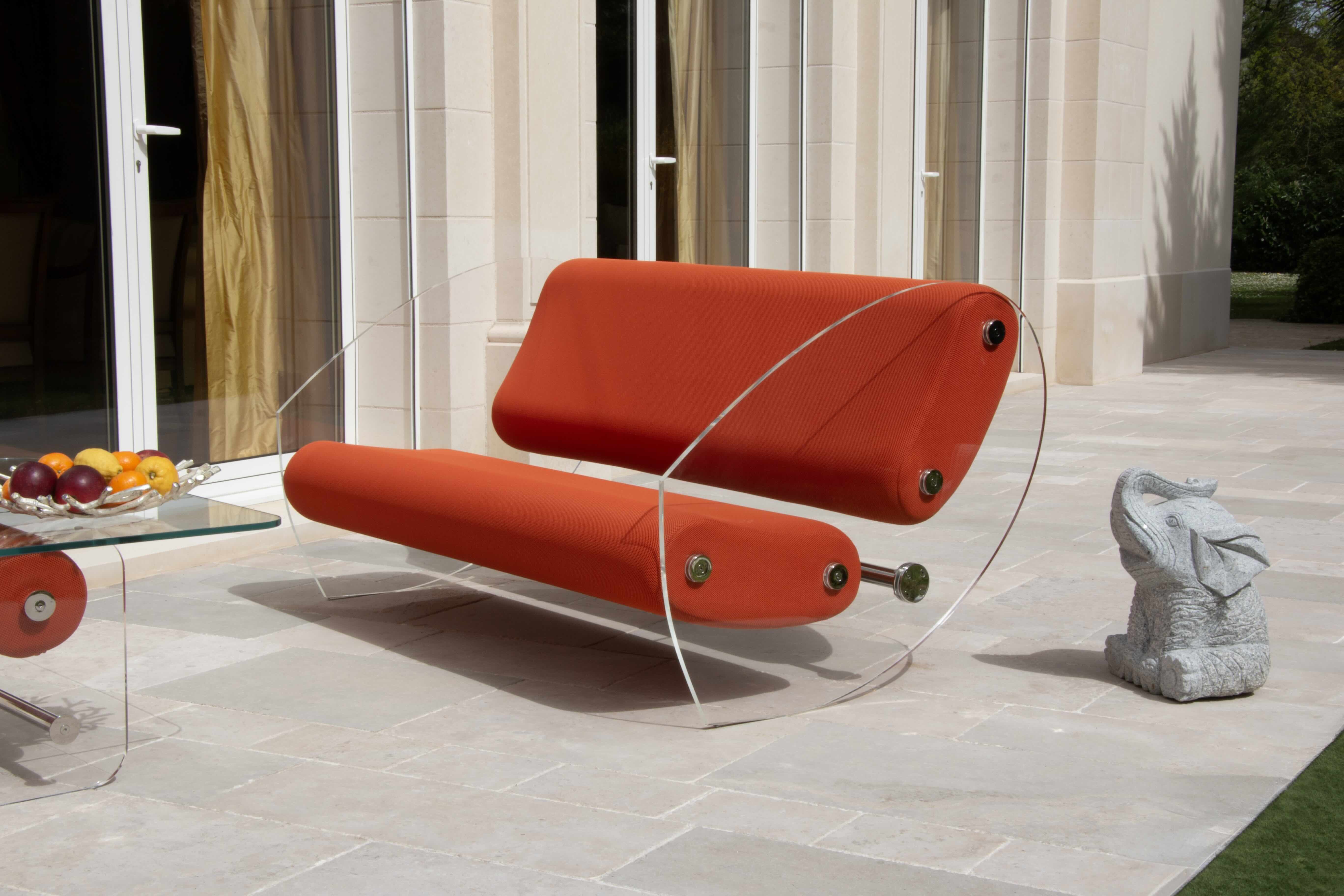 MW07 Design sofa - Foam Seat - Acrylic glass