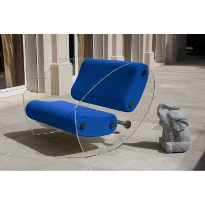 Fauteuil design MW07 en verre acrylique - Assise en mousse - Fait main en France. Fauteuil design MW07 en verre acrylique - Assise en mousse - Fait main en France.