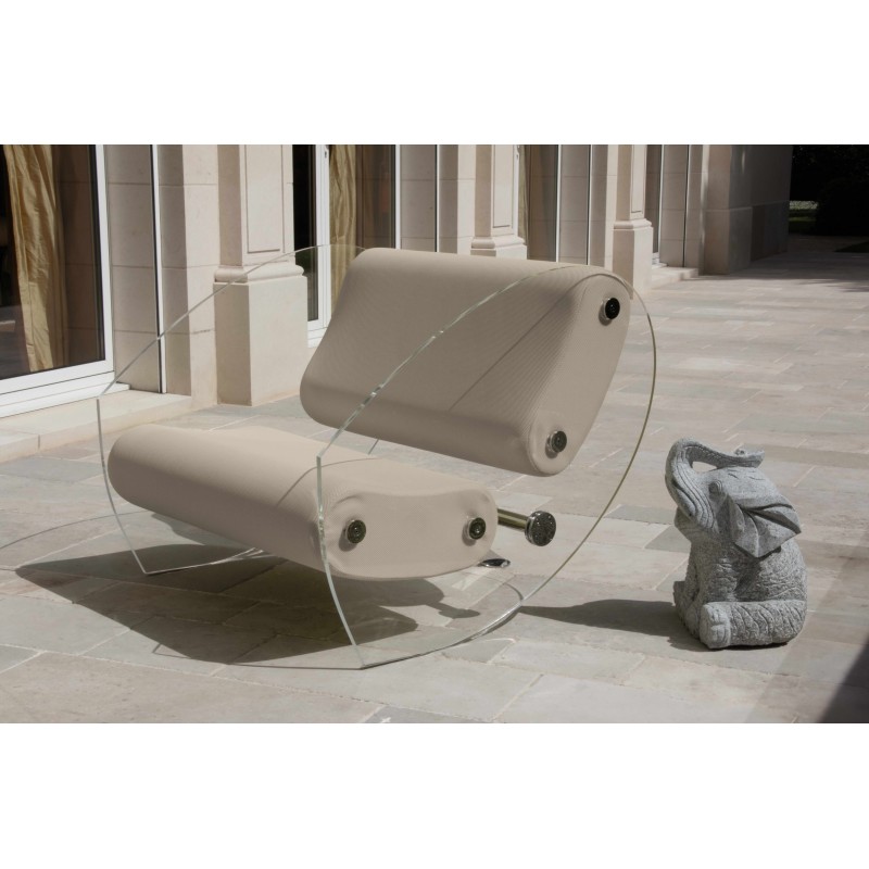 Fauteuil design MW07 en verre acrylique - Assise en mousse - Fait main en France. Fauteuil design MW07 en verre acrylique - Assise en mousse - Fait main en France.