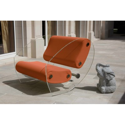 Fauteuil design MW07 en verre acrylique - Assise en mousse - Fait main en France. Fauteuil design MW07 en verre acrylique - Assise en mousse - Fait main en France.