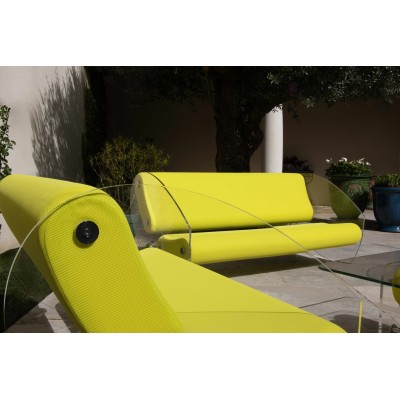 Fauteuil design XL MW07 en verre acrylique - Assise en mousse - Fait main en France.