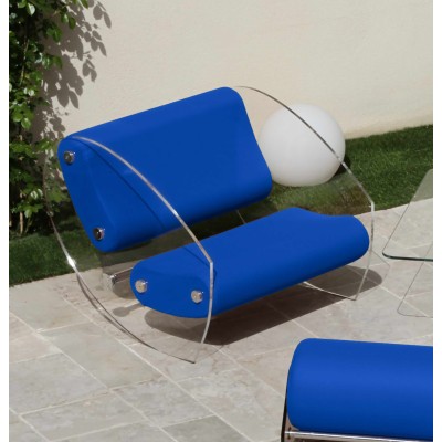Fauteuil design XL MW07 en verre acrylique - Assise en mousse - Fait main en France. Fauteuil design XL MW07 en verre acrylique - Assise en mousse - Fait main en France.