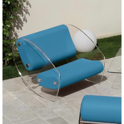 Fauteuil design XL MW07 en verre acrylique - Assise en mousse - Fait main en France. Fauteuil design XL MW07 en verre acrylique - Assise en mousse - Fait main en France.