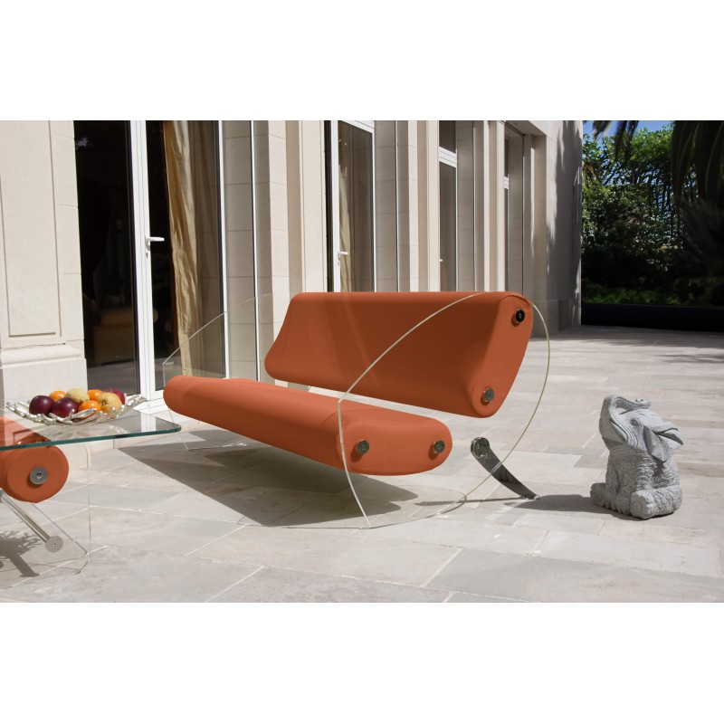 Designer-Sofa MW07 aus Acrylglas - Schaumstoffsitz - Handgefertigt in Frankreich.