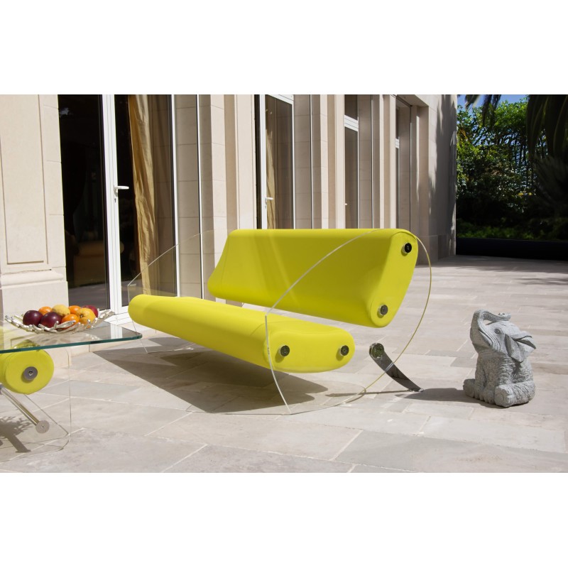Designer-Sofa MW07 aus Acrylglas - Schaumstoffsitz - Handgefertigt in Frankreich.