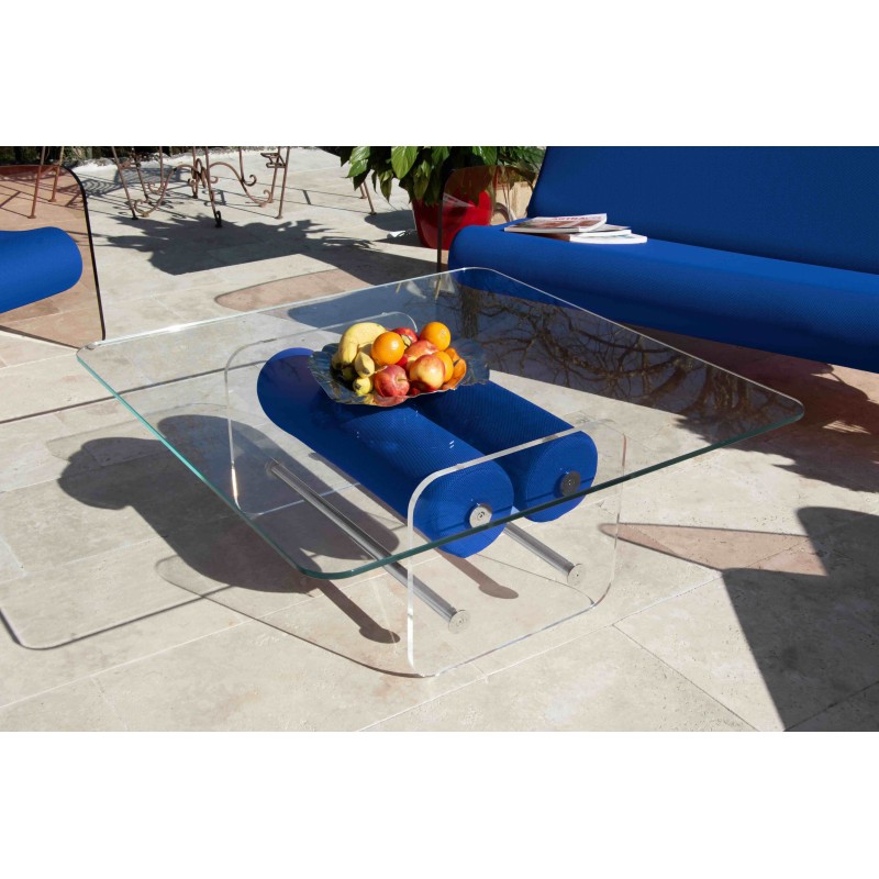 Handgemachter MW Design Tisch aus Glas in Frankreich. Von Olivier Santini. Handgemachter MW Design Tisch aus Glas in Frankreich. Von Olivier Santini.
