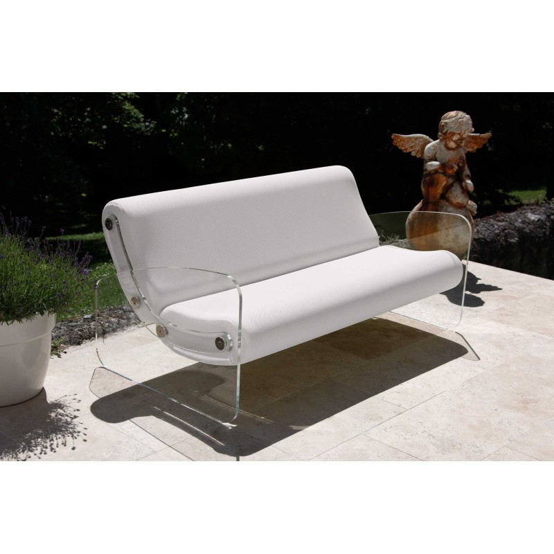 Designer-Sofa MW01 aus Acrylglas - Schaumstoffsitz - Handgefertigt in Frankreich.