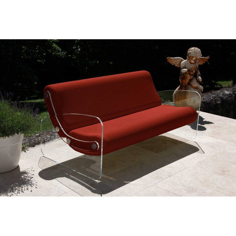 Designer-Sofa MW01 aus Acrylglas - Schaumstoffsitz - Handgefertigt in Frankreich. Designer-Sofa MW01 aus Acrylglas - Schaumstoffsitz - Handgefertigt in Frankreich.