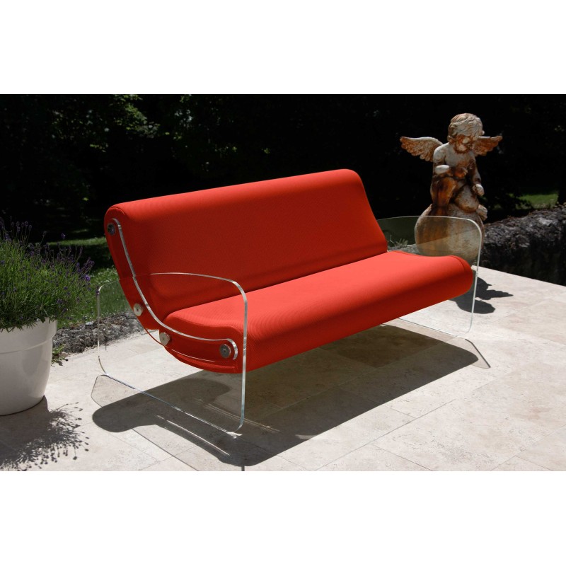 Designer-Sofa MW01 aus Acrylglas - Schaumstoffsitz - Handgefertigt in Frankreich. Designer-Sofa MW01 aus Acrylglas - Schaumstoffsitz - Handgefertigt in Frankreich.